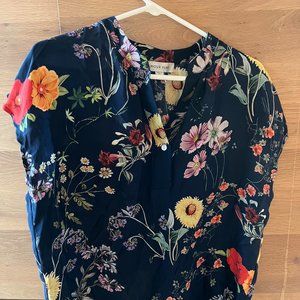 Amour Vert Floral Shirt - 100% Silk Medium